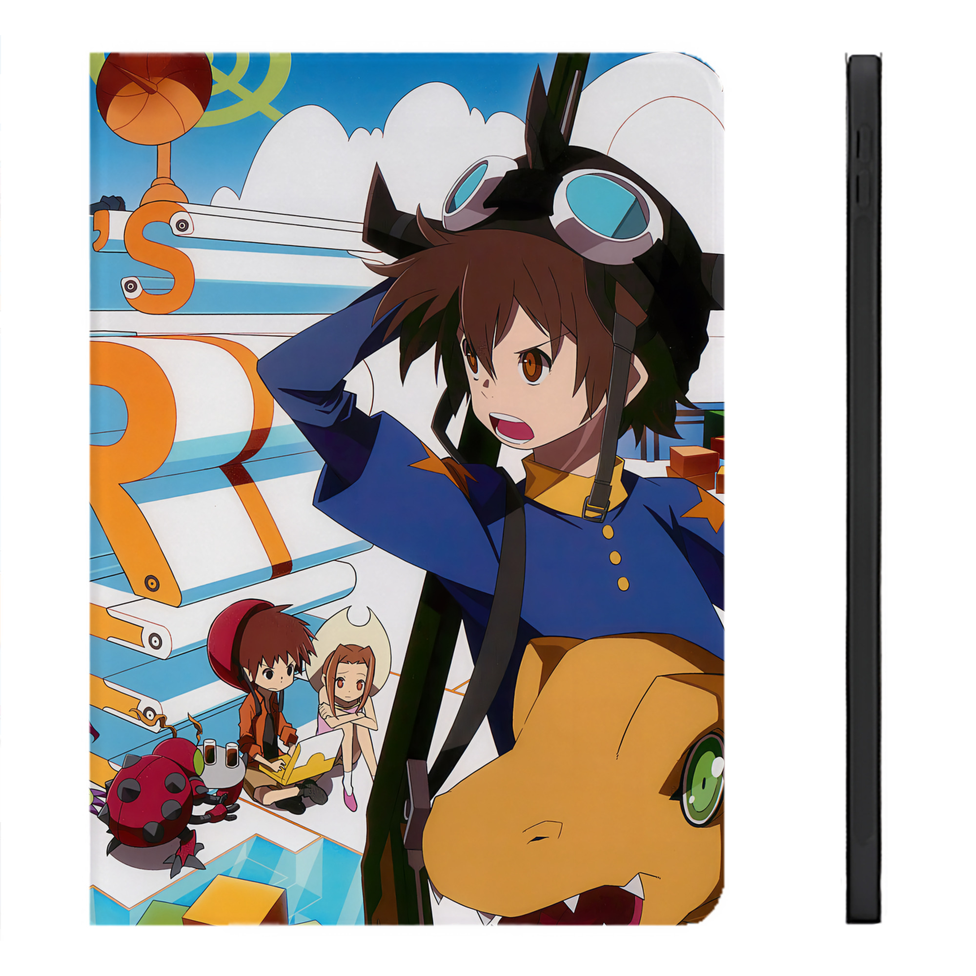 （画像用） Digimon デジタルモンスター/デジモン IPadケース ペンホルダー付き ブックスタイルデザイン